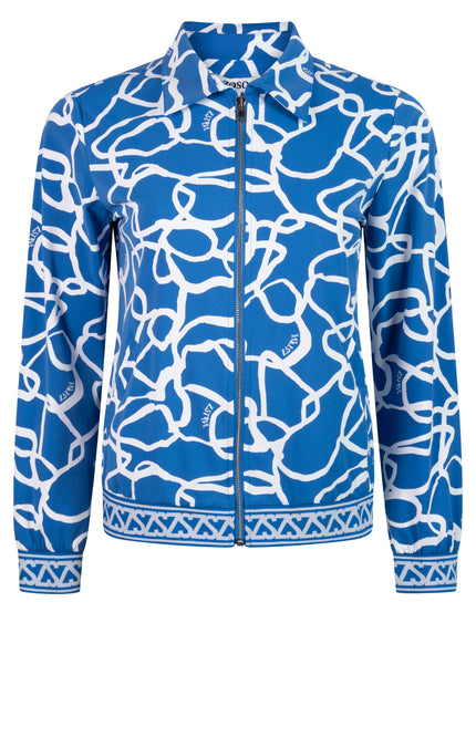 Zoso Travel jacket jordan strong blue white 242 Stretchshop.nl