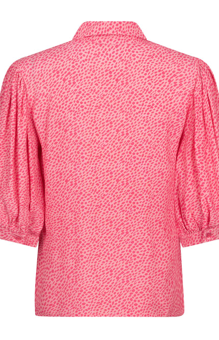 Ydence Blouse amber pink dots Stretchshop.nl