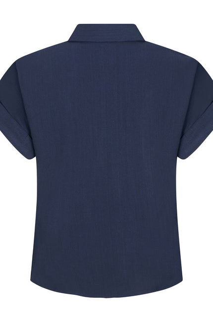 Ydence Blouse charlee navy Stretchshop.nl