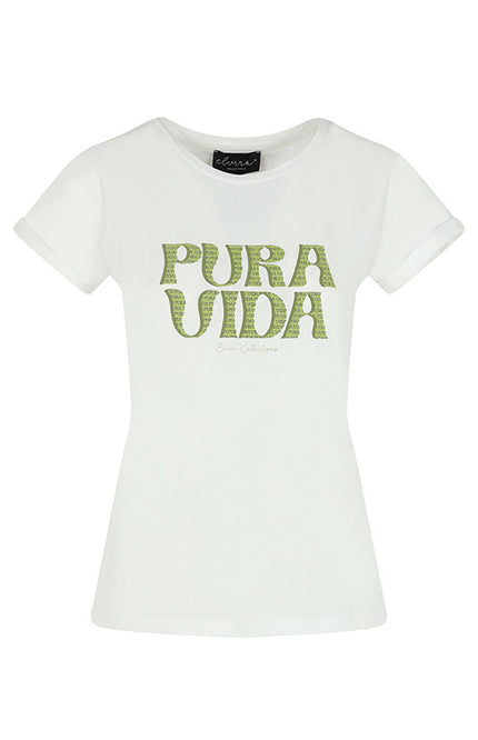 Elvira Casuals T-shirt pam offwhite 24-021 Stretchshop.nl