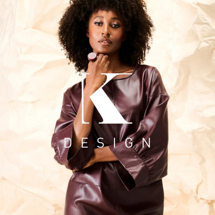 K-Design logo – stijlvolle damesjurken en kleding online bij Stretchshop