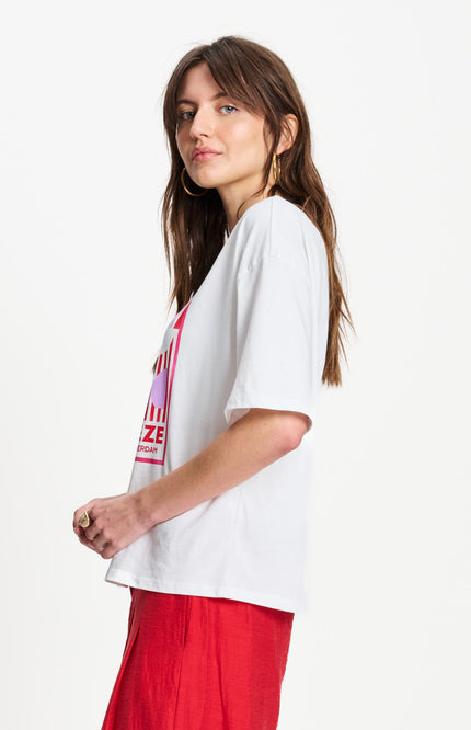 POM Amsterdam T-shirt Breeze White SP9574 Stretchshop.nl