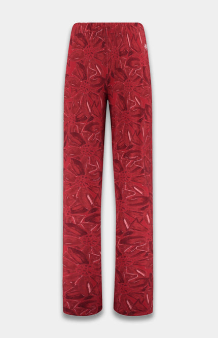 Broek Jane Ruby Red Flower AW25T101