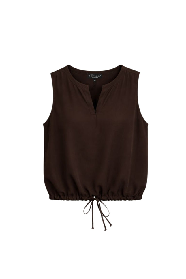 Elvira Casuals Top Abby Dark Brown Stretchshop.nl