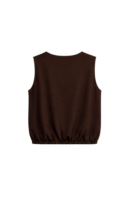 Elvira Casuals Top Abby Dark Brown Stretchshop.nl