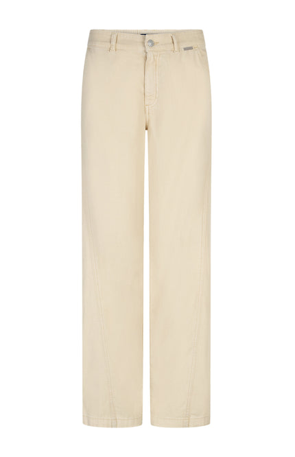 Red Button Broek Claudette Cotton Linen Oatmeal SRB4872 L33 Stretchshop.nl