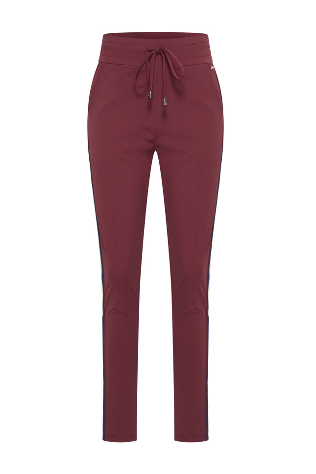 Travel Broek Tape Burgundy 202669