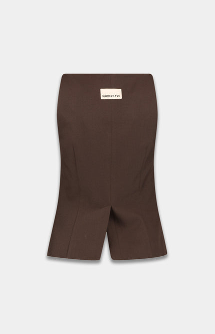 Harper & Yve Gilet Rey Saddle Brown SS6N206 Stretchshop.nl