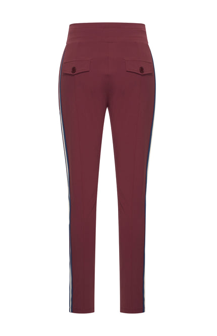 Travel Broek Tape Burgundy 202669