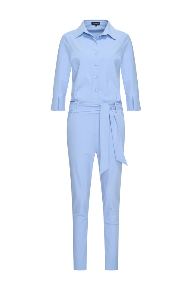 Mi Piace Heavy Travel Jumpsuit Lavender Blue 202033A Stretchshop.nl