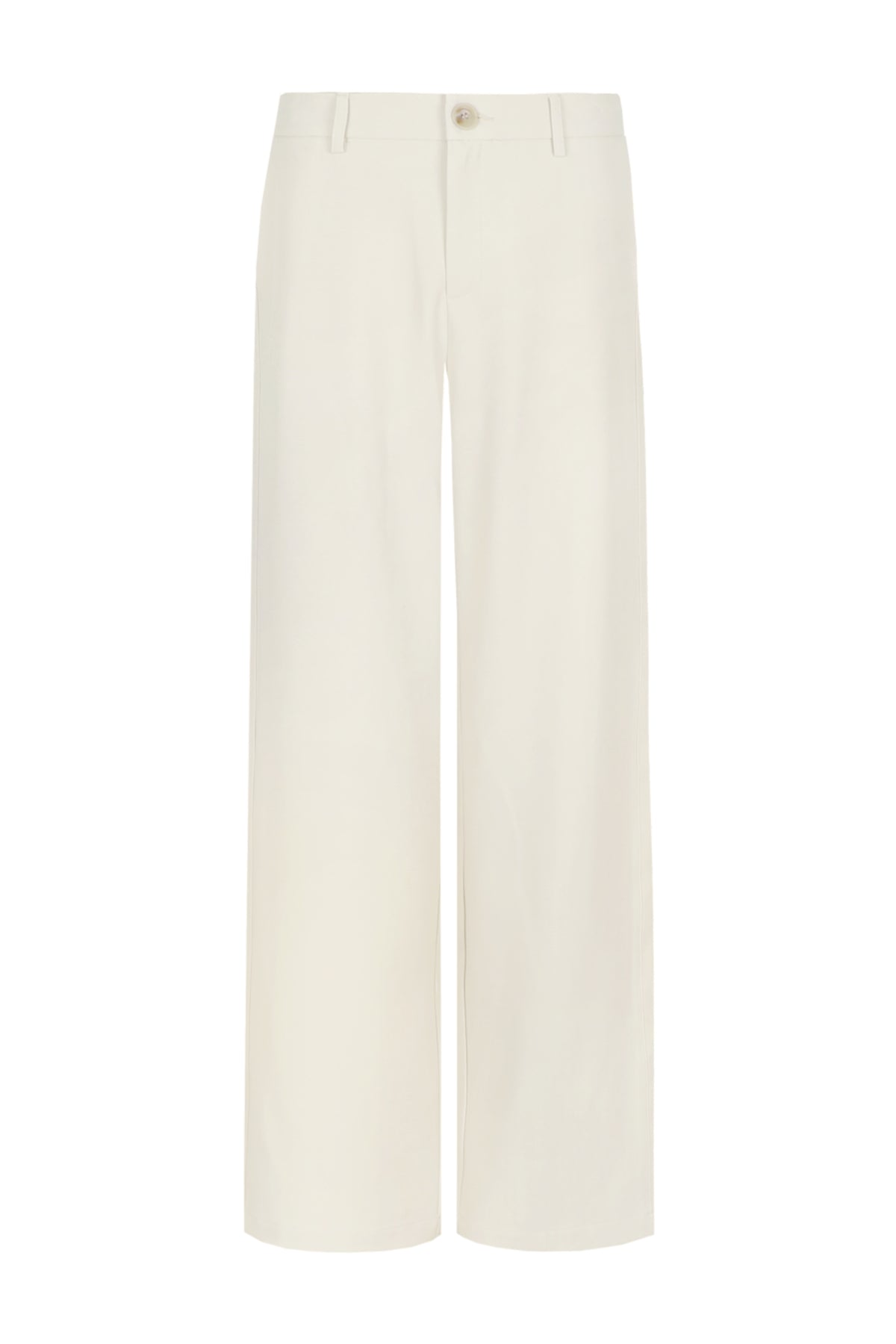 G-maxx Izabella Sand broek met rechte snit en elastische taille, perfect voor casual draagstijl.