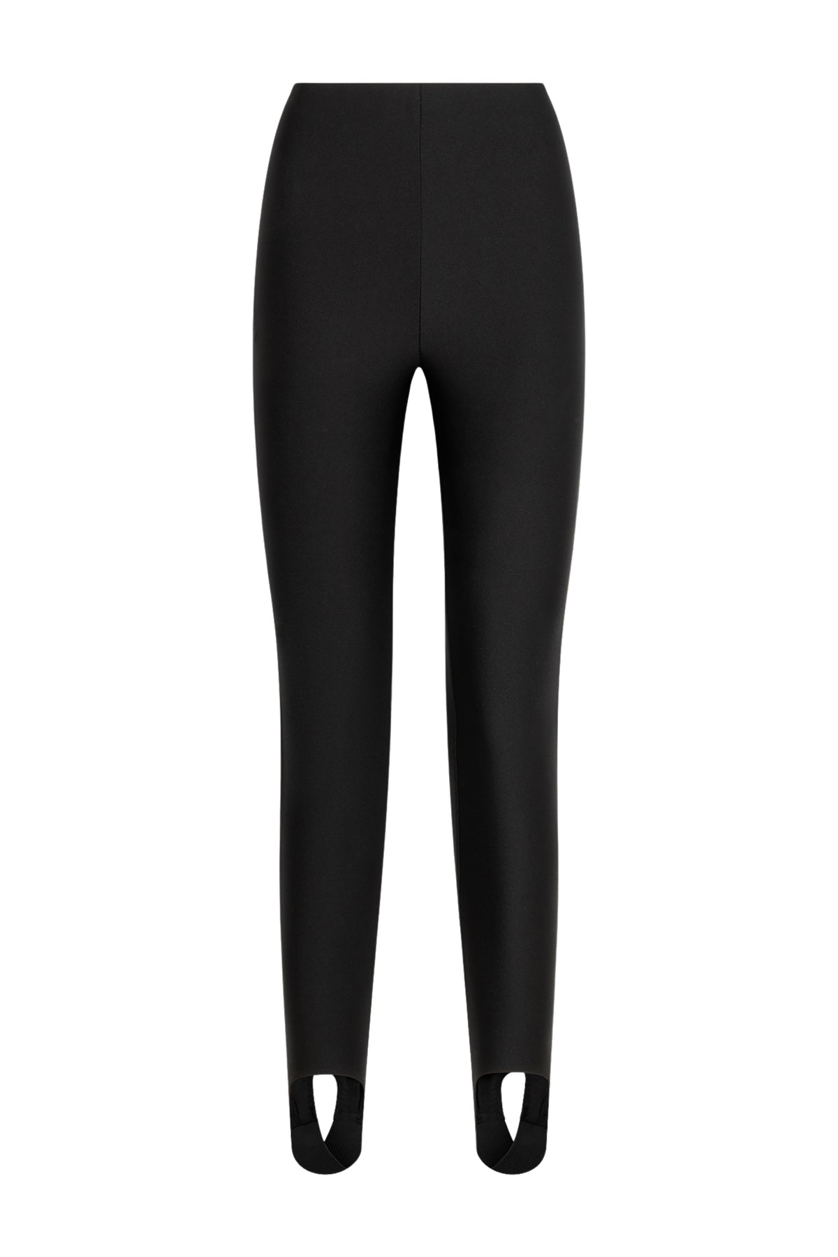 Zwarte legging Lis van Studio Amaya, strakke pasvorm en elastisch materiaal, zichtbaar op de afbeelding.