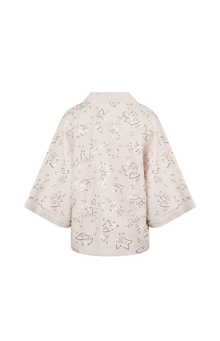 Nukus Blazer Bregje Paillet Sand NKS11011 Stretchshop.nl