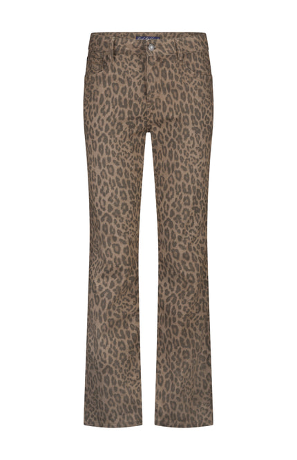 Broek Kim Leopard Mid Brown SRB4716A L32