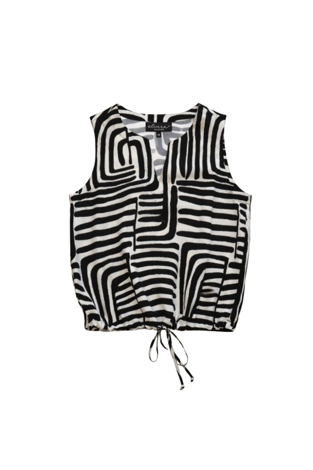 Elvira Casuals Top Abby African Zebra Stretchshop.nl