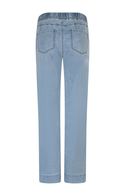 Red Button Broek Colette Elastic Waistband Denim Light Stone SRB4758 L33 Stretchshop.nl