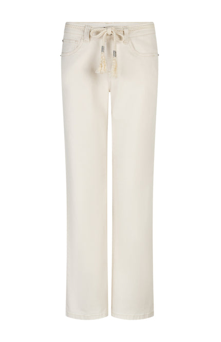Red Button Broek Colette Belt Ecru SRB4902 L33 Stretchshop.nl