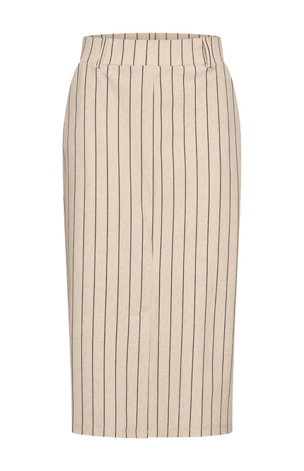 Mi Piace Heavy Travel Rok Classic Stripe Print Latte 202659 Stretchshop.nl