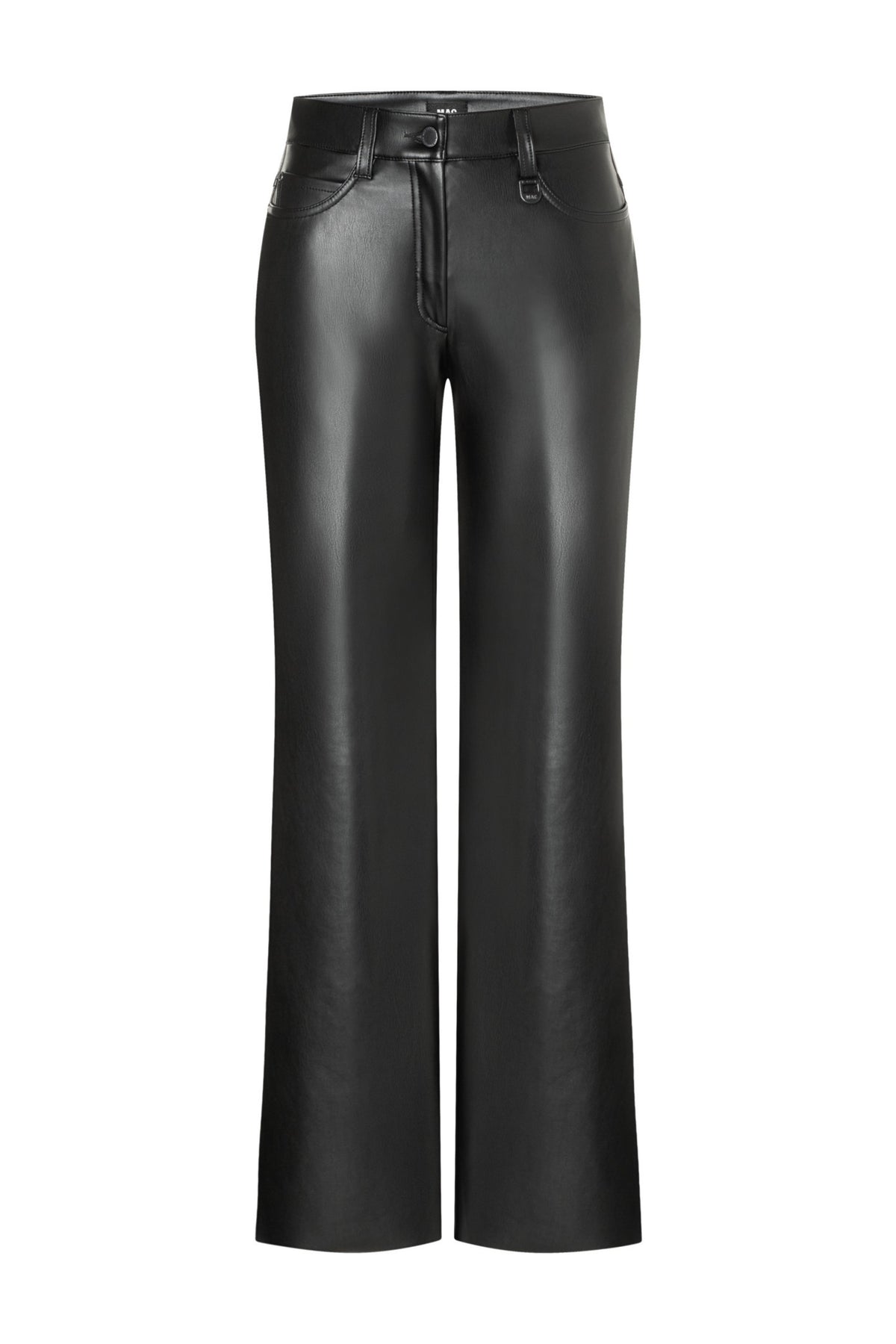 Zwarte wijde broek van MAC Jeans, model 5264-090, L32, met losse pasvorm en comfortabele stof.