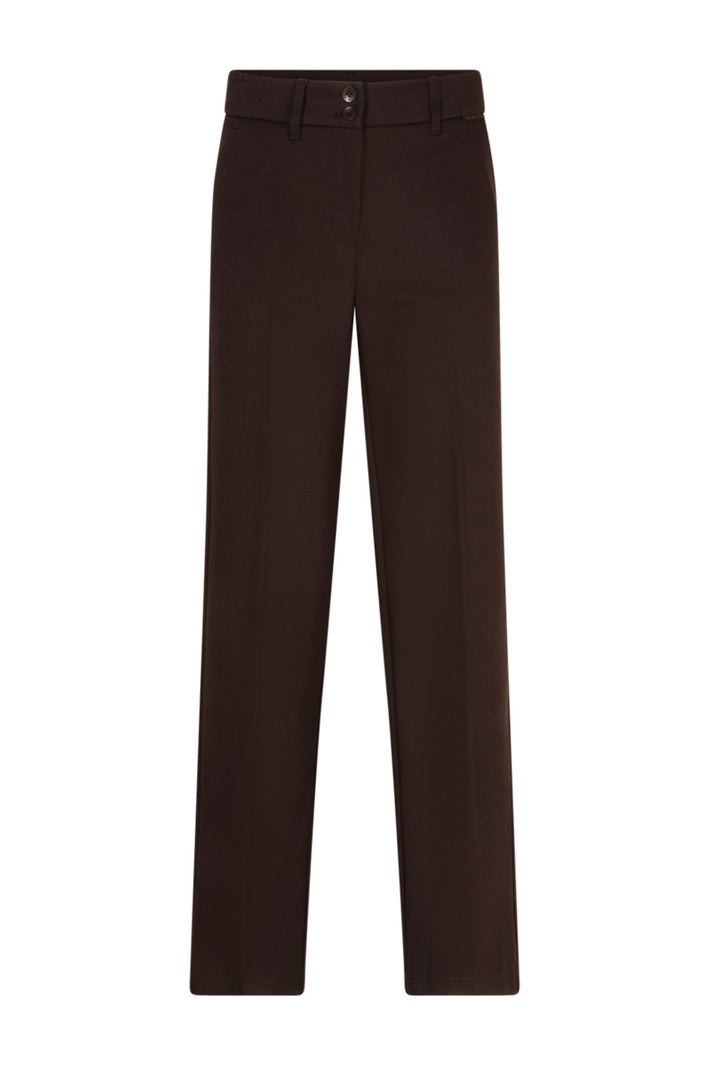 Espresso kleurige Red Button Colette Punta broek met rechte pasvorm en L31 maat, zichtbare details en zachte stof.