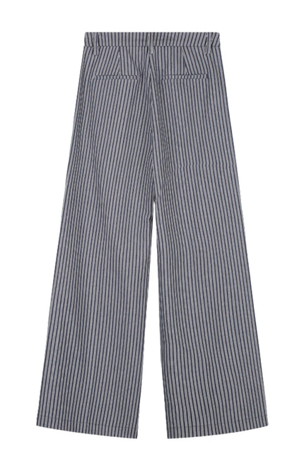 Elvira Casuals Broek Fiore Striped Navy Stretchshop.nl