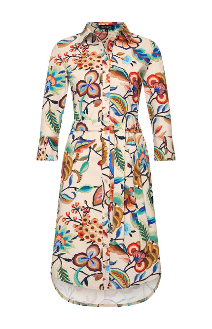 Mi Piace Travel Jurk Bloom Print Multicolour 202092 Stretchshop.nl