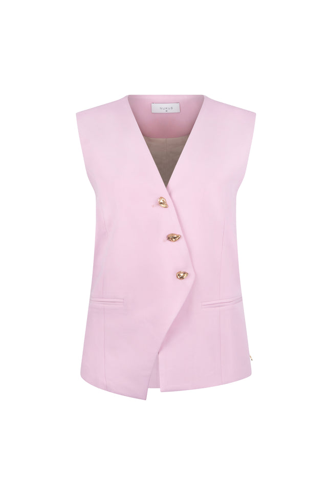 Nukus Gilet Julia Blush NKS08028 Stretchshop.nl