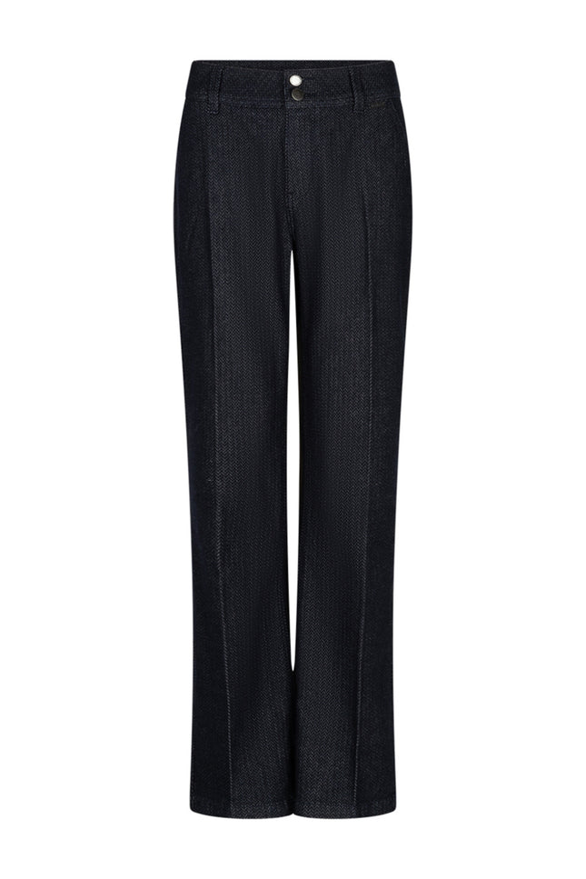 Broek Bibette Herringbone Dark Blue SRB5172 L33