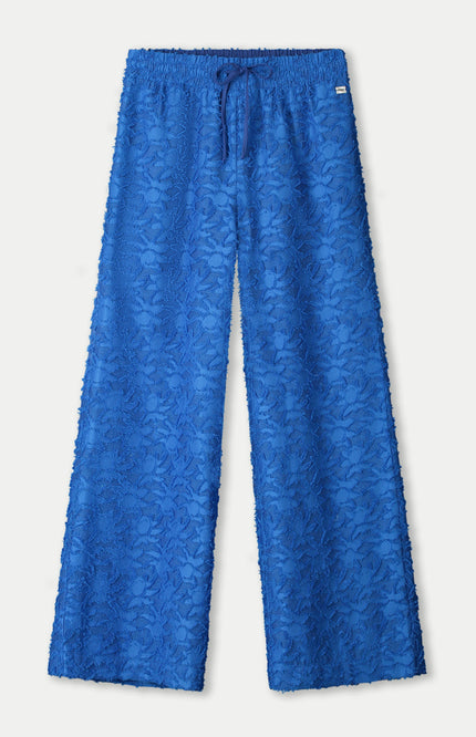POM Amsterdam Broek Ocean Blue Jacquard SP9566 Stretchshop.nl
