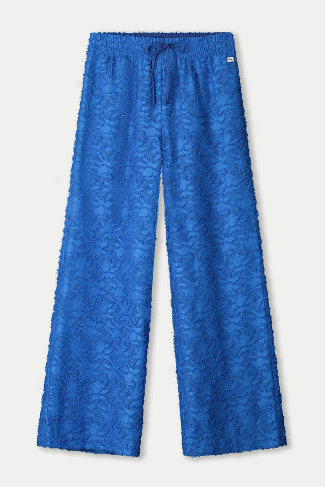 POM Amsterdam Broek Ocean Blue Jacquard SP9566 Stretchshop.nl