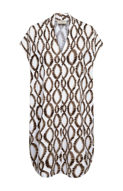 Freequent Jurk Fqfloi Brilliant White Coffee Bean 208036 Stretchshop.nl