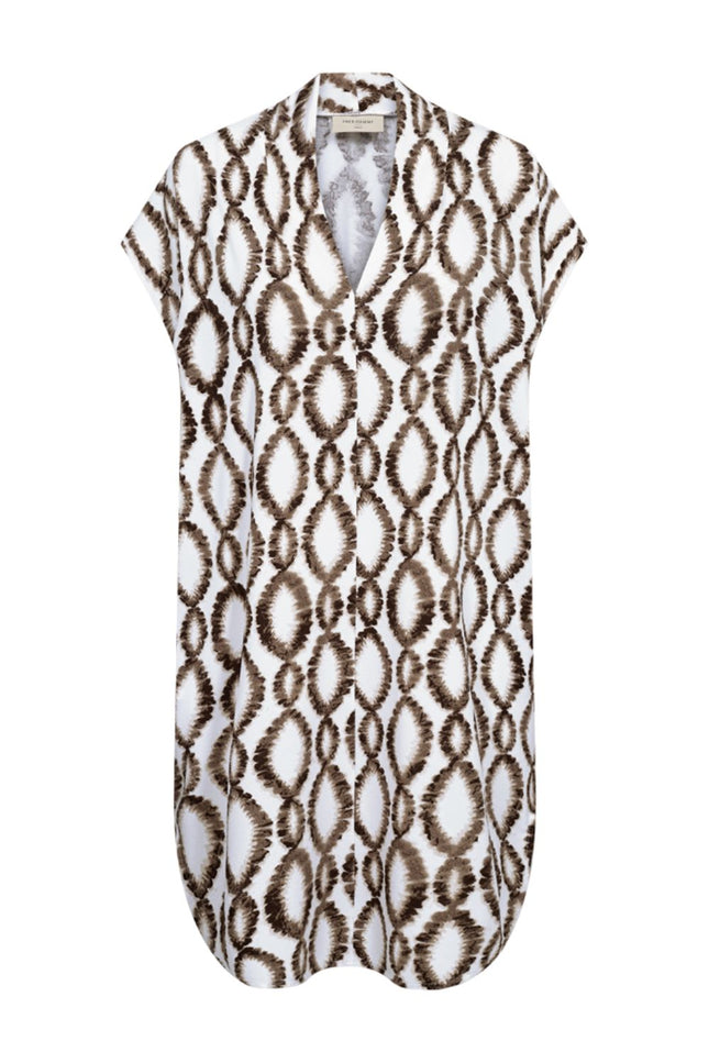 Freequent Jurk Fqfloi Brilliant White Coffee Bean 208036 Stretchshop.nl