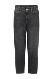 Donkergrijze denim broek Tramontana Barrel Fit met een casual pasvorm en vijf zakken, geschikt voor dagelijks gebruik.