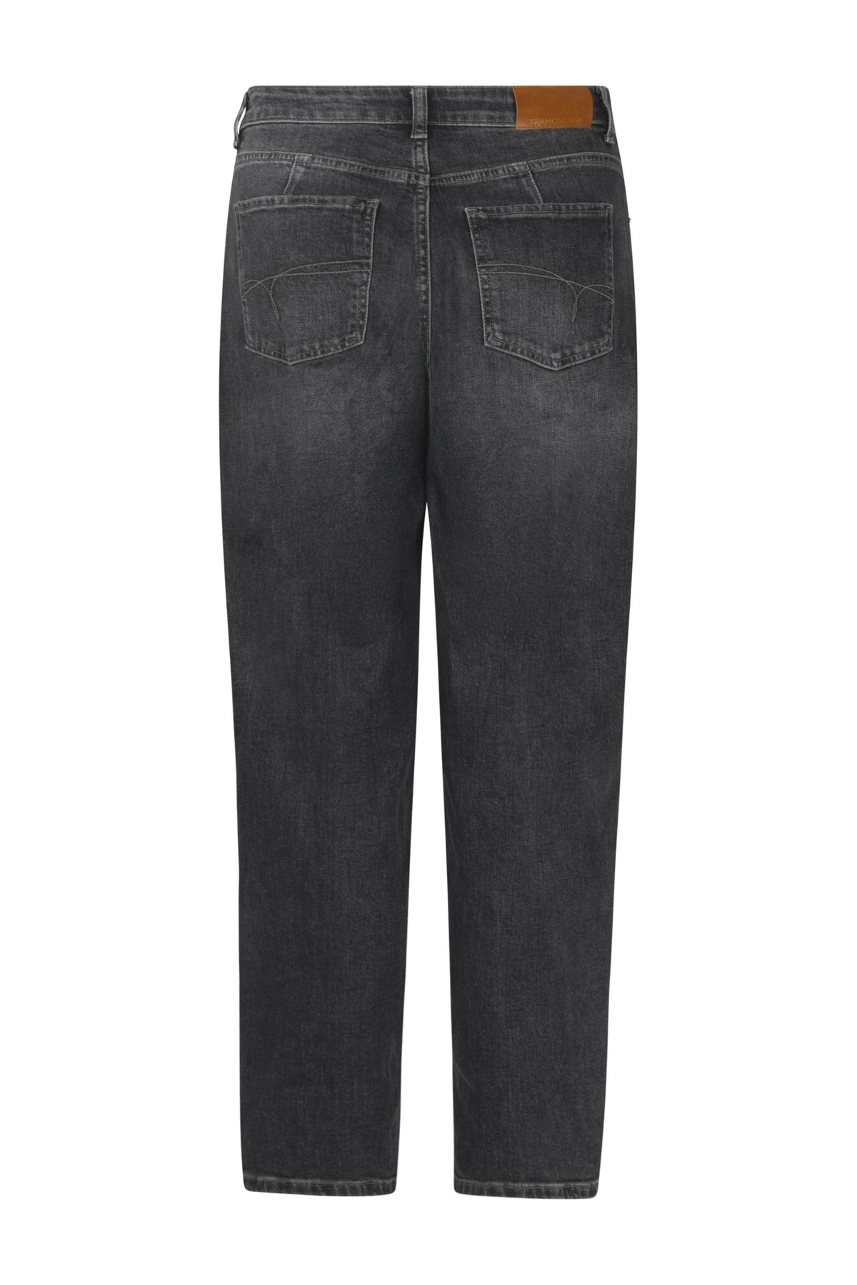 Donkere grijze denim broek Tramontana Barrel Fit, casual herenmodel met rechte snit en comfortabele pasvorm.