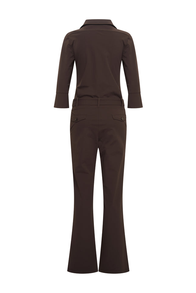 Travel Jumpsuit Flared Espresso 202154