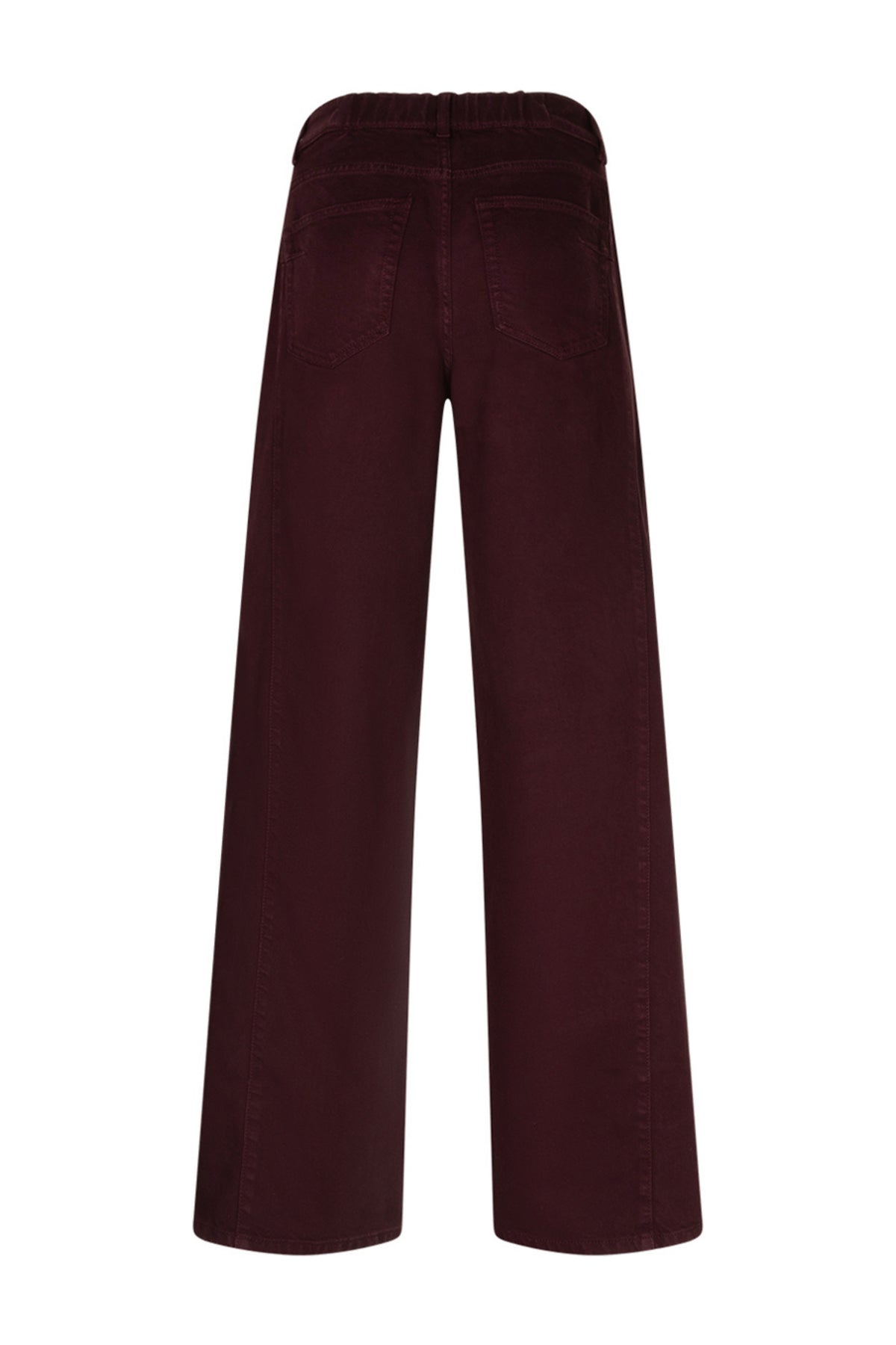 Bruine Claudette Tencel Twill broek van Red Button, recht model, zachte stof en comfortabele pasvorm, zichtbaar op de afbeelding.