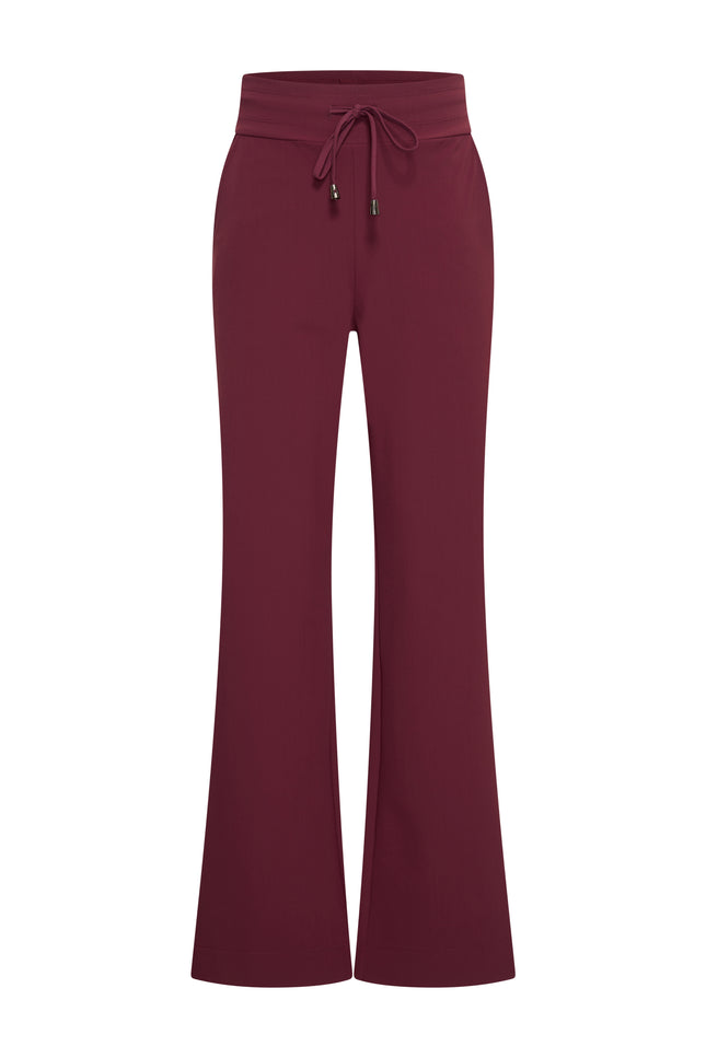 Bonded Travel Broek Flared Burgundy 202631