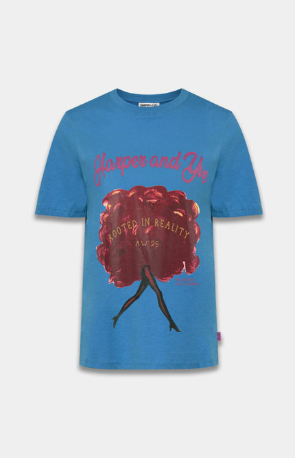 T-Shirt Rootedinreality Vintage Blue AW25Y305