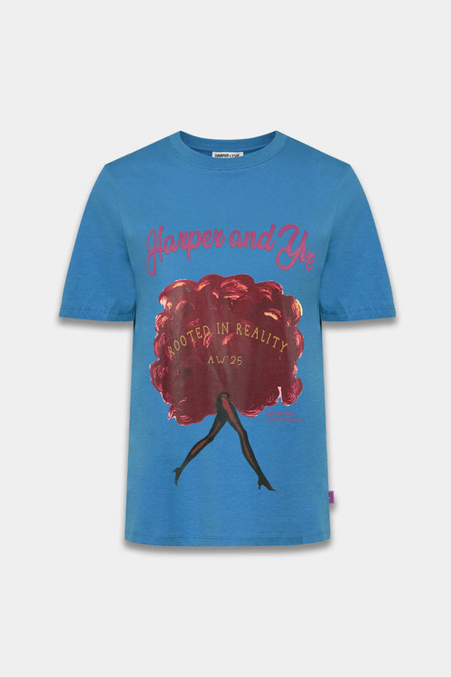 T-Shirt Rootedinreality Vintage Blue AW25Y305