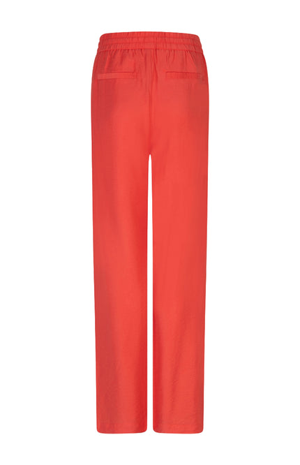 Broek Wide Elastic Waist Slub Chili Red SP26.10033