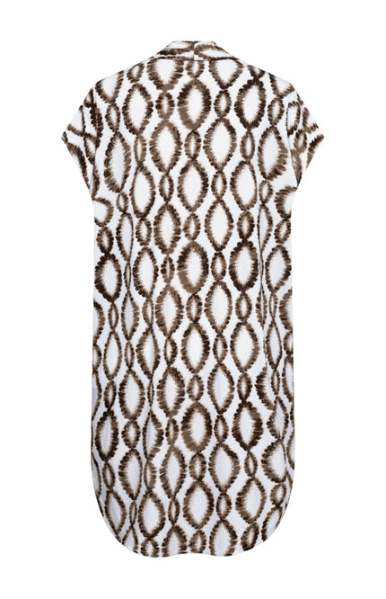 Freequent Jurk Fqfloi Brilliant White Coffee Bean 208036 Stretchshop.nl