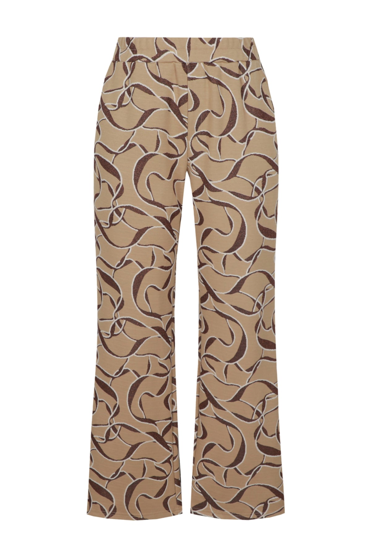G-maxx Liadan broek in licht camel met burnt henna kleur, casual stijl, zachte stof en comfortabele pasvorm.
