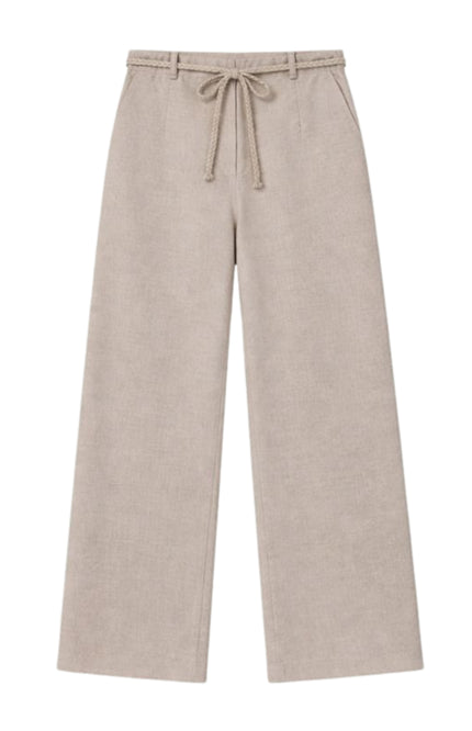 Elvira Casuals Broek Yara Sand Linnen Stretchshop.nl