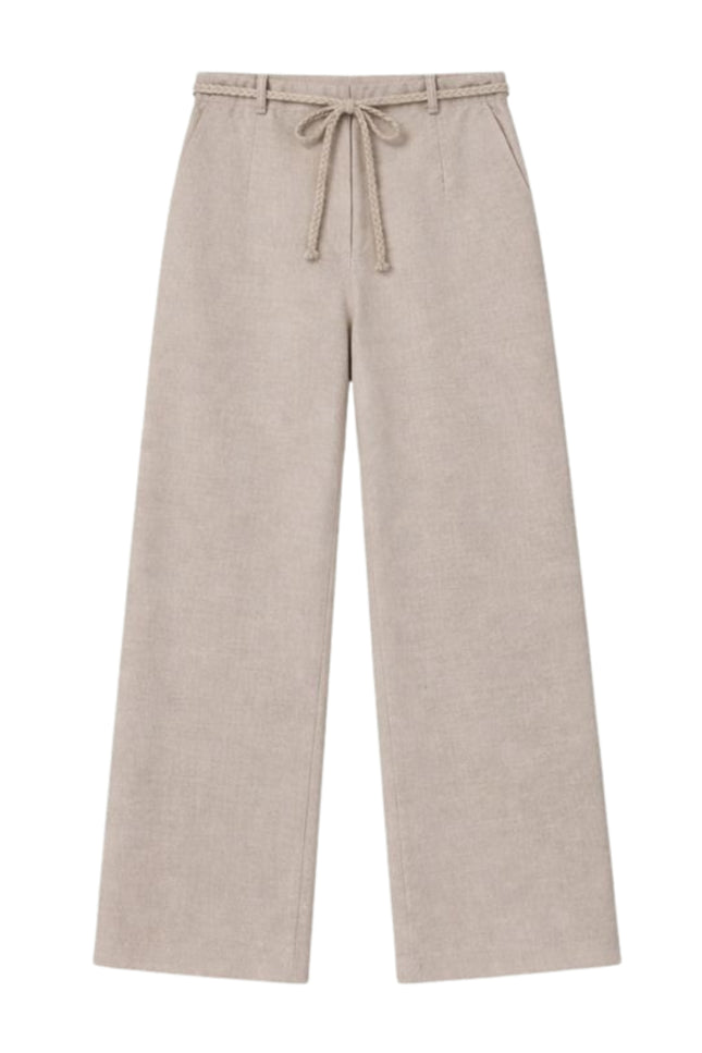 Elvira Casuals Broek Yara Sand Linnen Stretchshop.nl