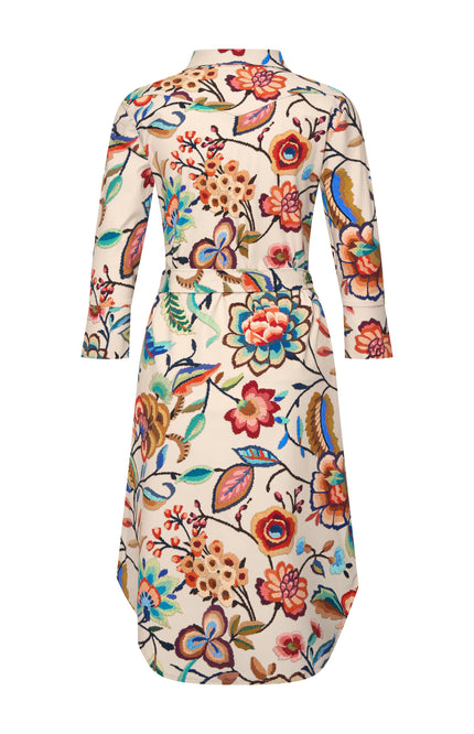 Mi Piace Travel Jurk Bloom Print Multicolour 202092 Stretchshop.nl