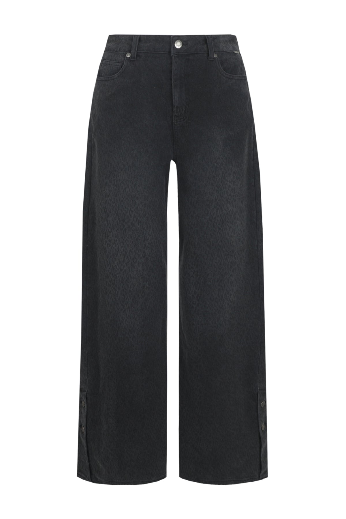 Zwarte jeans Jolena Denim van G-maxx, strakke pasvorm en klassieke snit, zichtbaar op de afbeelding.