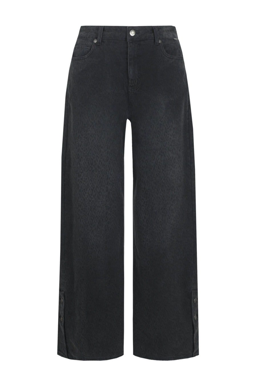 Zwarte jeans Jolena Denim van G-maxx, strakke pasvorm en klassieke snit, zichtbaar op de afbeelding.