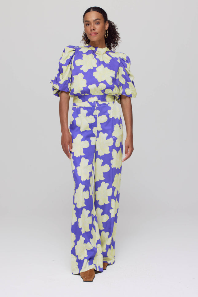 Broek Holly Bold Flower Lemonade AW25C103