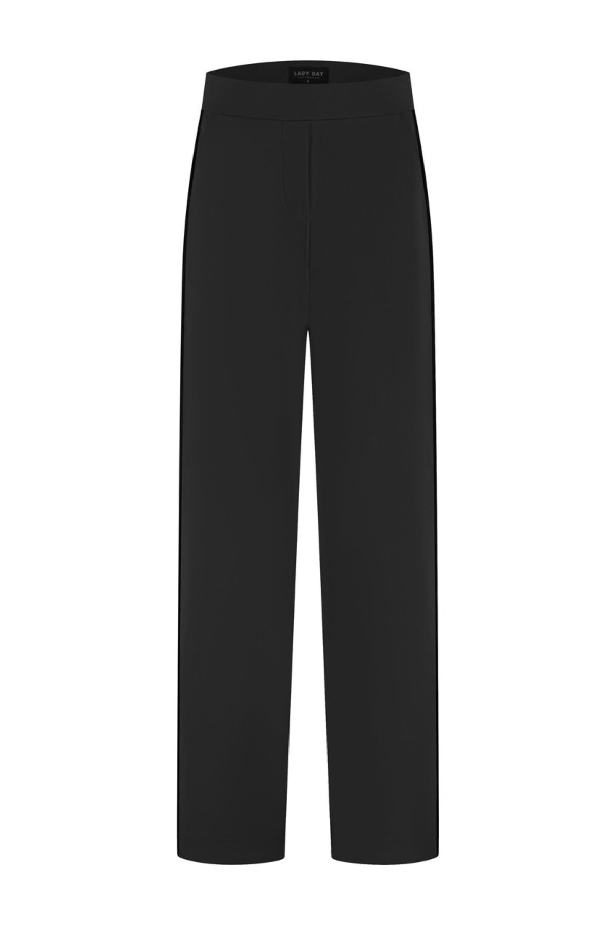 Lady Day reisbroek Miller in zwart champagne, getailleerd model met comfortabele pasvorm en stijlvolle uitstraling.