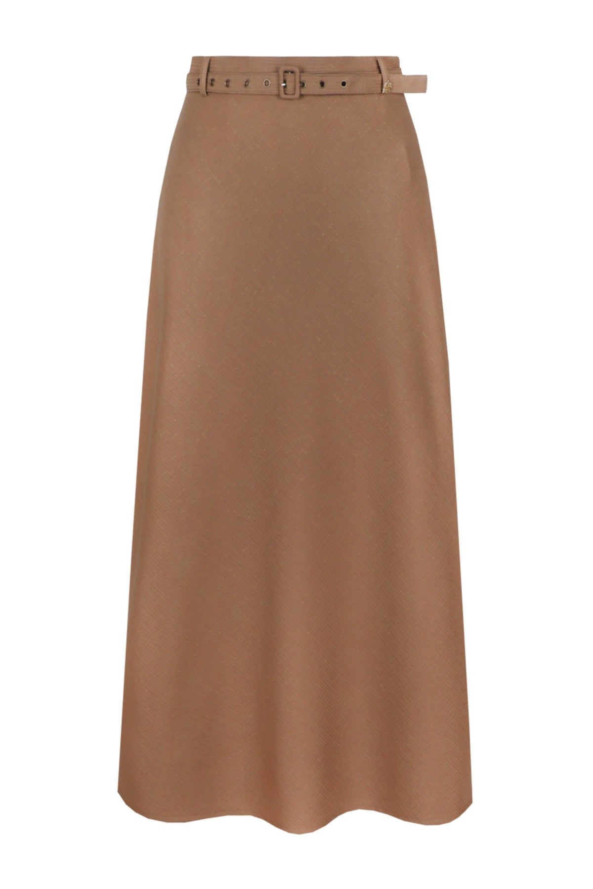 G-maxx Olympia bruine suikerrok met elegante taille en rokmodel, geschikt voor stijlvolle dameskleding